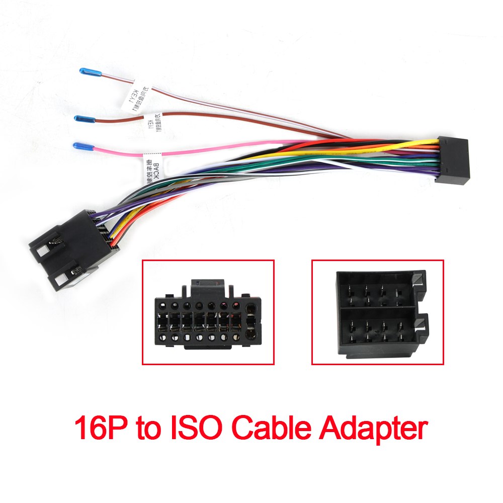 Car Accessories Usa - 16-контактный штекерный кабель, стандартный разъем ISO,